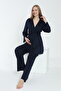 Pregnant and Maternity Pajama Set with Front Tie - 4