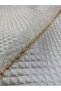 Cream Quilted Lace In-Cabinet Shelf Cover - Width 50 cm × 10 Meters - 3