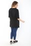Women's Plus Size Black Jewelled and Glitter Detailed Side Slit Blouse 65N37466 - 6