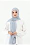 Practical Neck-Covering Chiffon Ready-To-Wear Shawl, Umrah Shawl, Gray Shawl with Ninja Bonnet - 5
