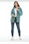 Hooded Zippered Plush Cardigan