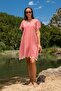 Wide Cut Beach Dress, 100% Cotton, Handmade Needle Embroidered, Tassel, Thin and Special Woven - 2