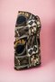 Black and Gold Yellow Graphic Print Long Pareo Satin Women's Beach Dress New Season - 3