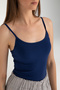 Soft Touch String Strap Blouse Navy Blue - 5