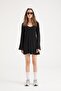 Black Ultra Soft Mini Dress - Flywheel Sleeve - 2