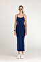 Soft Touch Rope Strap Dress Navy Blue - 3