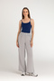 Soft Touch String Strap Blouse Navy Blue - 2