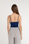 Soft Touch String Strap Blouse Navy Blue - 6