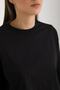 Oversize Long Sleeve Crop T-shirt Black - 3