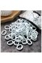 White Set of 50 Rubber Buckles - 2