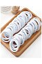 White Set of 50 Rubber Buckles