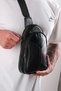 Men's Cross Strap Genuine Leather Shoulder Bag Black,Body Bag