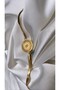 Quartered Italian Chain Gold Color Steel Bracelet