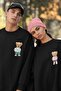 سويت شيرت مطبوع عليه عبارة "Lover Combination Teddy Love