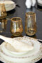 Gold Gilded Soft Drink Water Glass Set for 6 people Dowry Gift - 2
