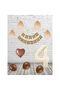 4 Years Old Mini Bohemian Pinteres Balloon Set - Cream Color Number Balloon Brown Heart Foil Balloon Kraft Happy