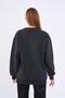 Anthracite Women's Cotton Oversize Basic Crew Neck Sweatshirt - 5