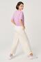 Pink Crew Neck Crop T-shirt - 2