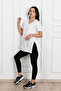 Women's V-Neck Slit T-Shirt 8783-22