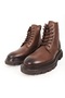 Men's 23705 Brown Genuine Leather Thick Platform Sole Winter Outdoor Casual Daily Classic Sports Boots - 5