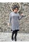 Women's Anthracite Black Pleated Hijab Tunik