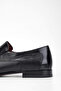 Men's Genuine Leather Black Loafer Shoes - 5