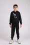 2-Piece Printed Bottom-Top Kangaroo Pocket and Hooded Tracksuit Set 9-16 Years 4 Pieces - 2