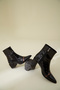 Black Black Patent Leather Women's Boots & Booties, High Heels - 6