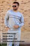 Men's Light Gray Comfortable Fit Embroidery Detailed Sweat Tracksuit Set 21eestbakt - 3