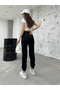 Black High Waist Lycra Sweatpants - 3
