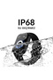 Zone2 Bluetooth 5.2 Ip68 1.96 Inch Dial Compatible Heart Rate Monitor Fitness Tracking 50mm Smart Watch Black - 4