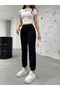 Black High Waist Lycra Sweatpants