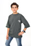 Boy's Text Printed Basic T-Shirt 9-14 Years Lx7073 - 2