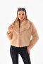 Women's Wide Jacket Collar Waist Lined Clasp Fur Mink - 2