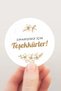 Floral Order Label - Thank You Sticker - 72 Pieces 4 Cm