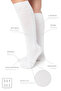 Bamboo Women's Knee Length Plain White Soft Long Seamless Socks / Pants Socks / Not Showing Skin Socks - 2