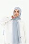 Practical Neck-Covering Chiffon Ready-To-Wear Shawl, Umrah Shawl, Gray Shawl with Ninja Bonnet - 2