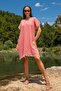Wide Cut Beach Dress, 100% Cotton, Handmade Needle Embroidered, Tassel, Thin and Special Woven
