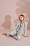 Women's Buttoned Long Sleeve Pajama Set - 3