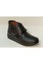 Genuine Leather Orthopedic and Diabetic Black Mother Boots with Velcro