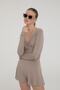 Ultra Soft Blouse with Tie Detail Mink