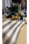 Lina Blue Striped Linen Long Runner, Stain-Resistant - 4