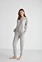US POLO LICENSED LONG SLEEVE THERMAL BUTTONED WOMEN'S PAJAMAS SET 16956