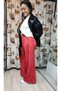 Cotton Double Pocket, Elastic Waist, Leg Slit, Washed Shalwar Trousers - 4