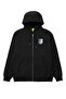Sevunera Zippered Attack On Titan Printed Black Color Hooded Sweatshirt - 2