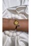 Quartered Italian Chain Gold Color Steel Bracelet - 5