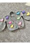 Heart Detailed Hand Knitted Girl's Cardigan - 2