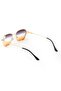 Rectangle Design Metal Gold Frame Gradient Glass Women's Sunglasses - 3