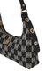 Black Checkers Canvas Women's Shoulder Bag 05Po22K1596 - 4