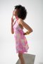 Quen Halter Back Low-cut Printed Mini Dress - 7